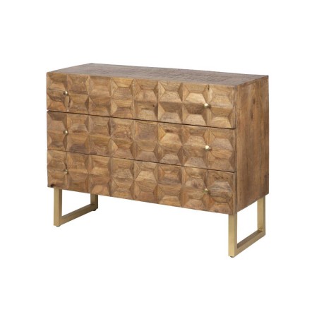 comoda madera mango-metal 100x40x76 cm