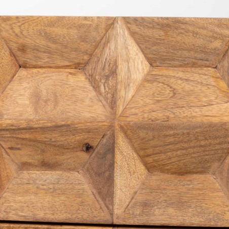 comoda madera mango-metal 100x40x76 cm