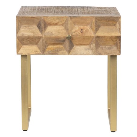 mesita madera mango-metal 48x38x55 cm