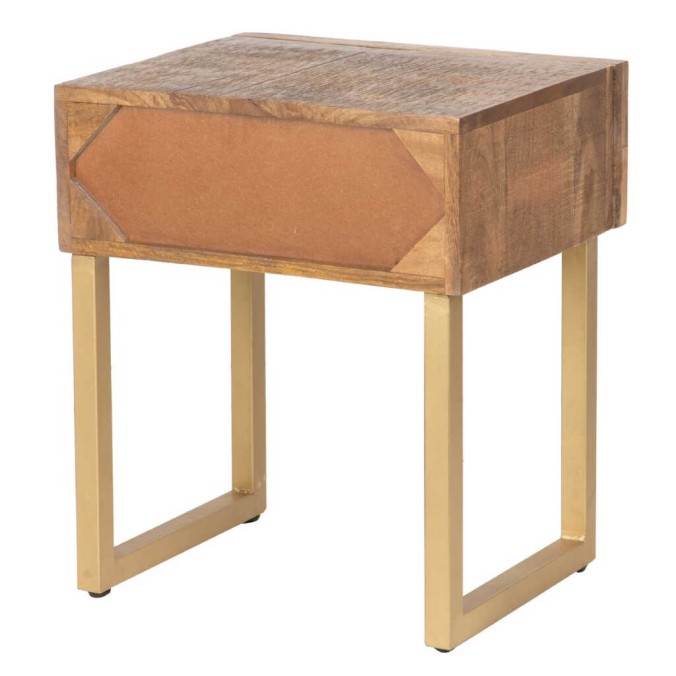 mesita madera mango-metal 48x38x55 cm