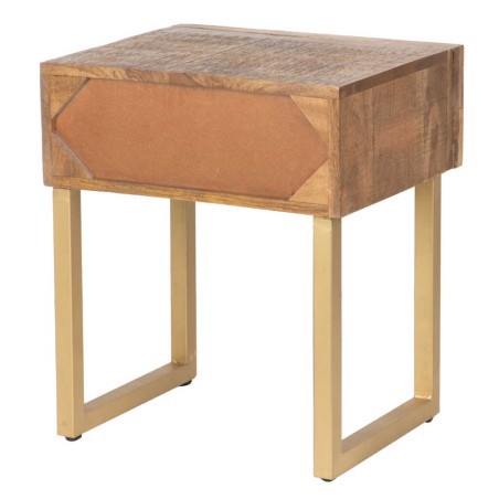 mesita madera mango-metal 48x38x55 cm