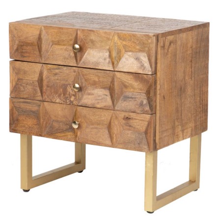 mesita madera mango-metal 55x40x58 cm