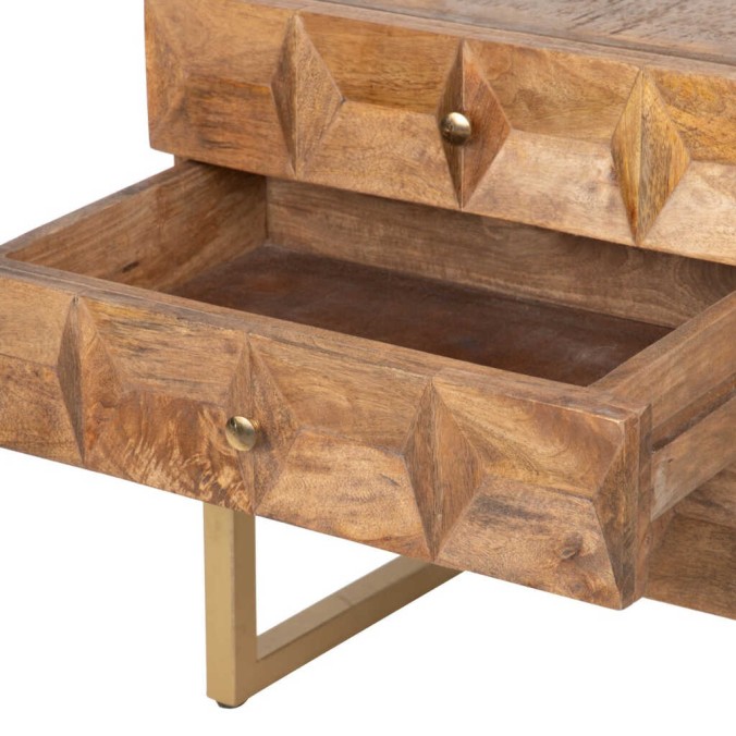 mesita madera mango-metal 55x40x58 cm