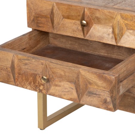 mesita madera mango-metal 55x40x58 cm