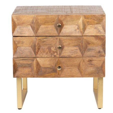 mesita madera mango-metal 55x40x58 cm