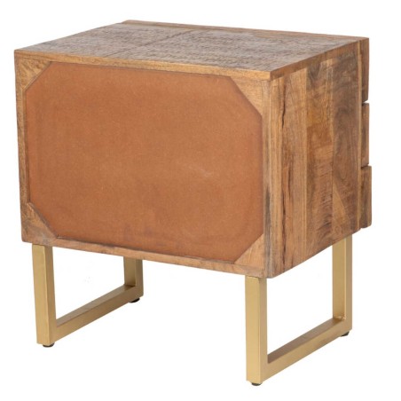 mesita madera mango-metal 55x40x58 cm