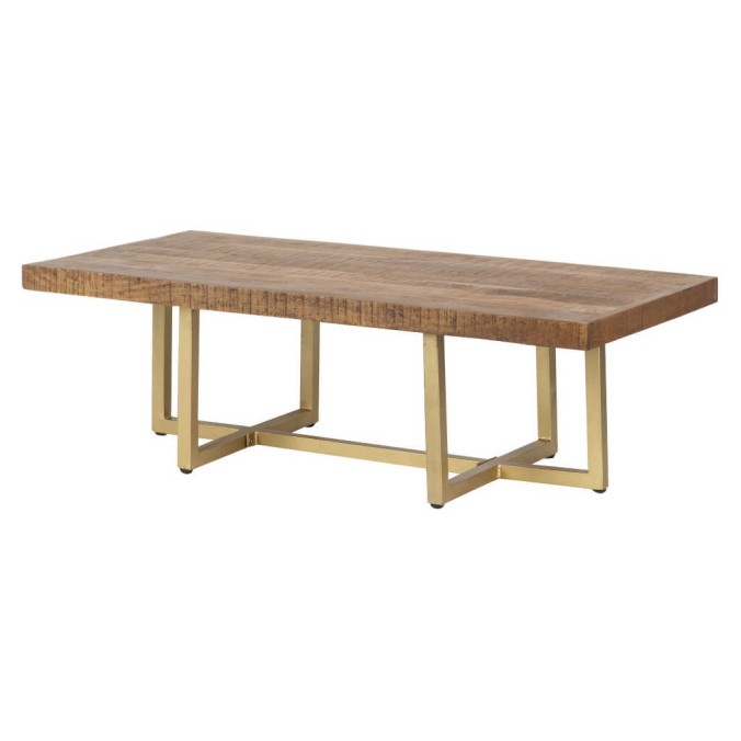 mesa centro madera mango-metal 120x60x45 cm