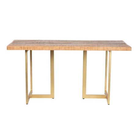 mesa comedor madera mango-metal 160x90x76 cm