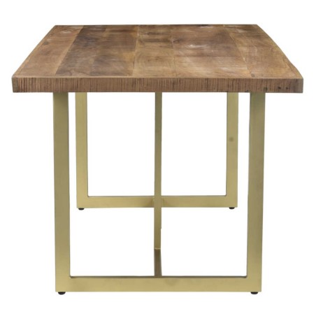 mesa comedor madera mango-metal 160x90x76 cm