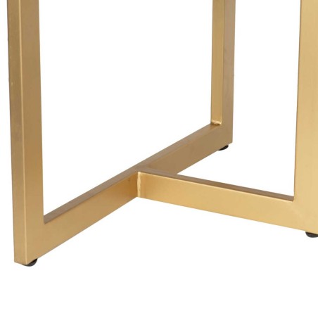 mesa comedor madera mango-metal 160x90x76 cm