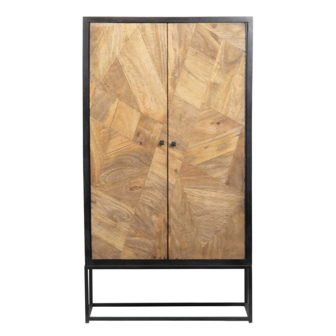 cabinet alto madeta mango-metal 88x40x160 cm