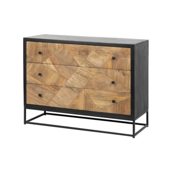 comoda madera mango-metal 100x40x76 cm