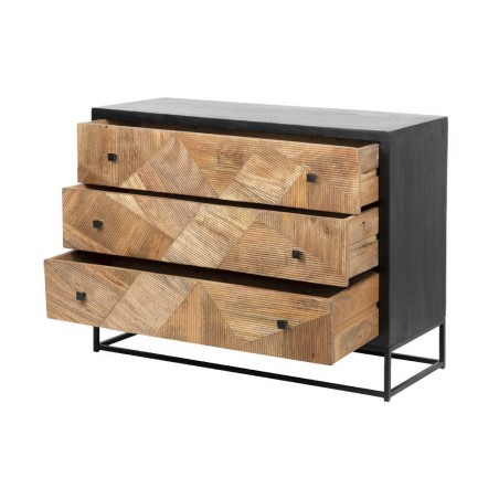 comoda madera mango-metal 100x40x76 cm