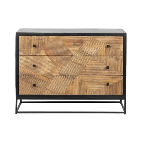 comoda madera mango-metal 100x40x76 cm