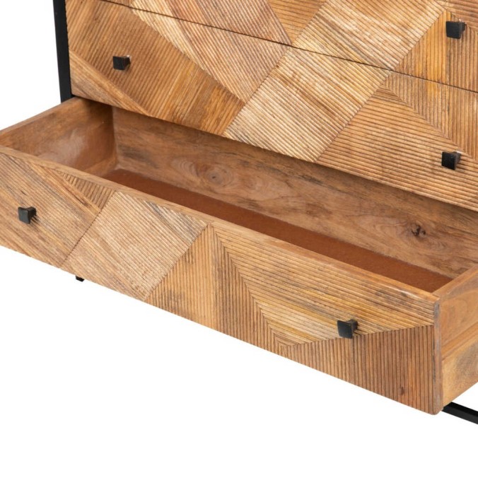 comoda madera mango-metal 100x40x76 cm