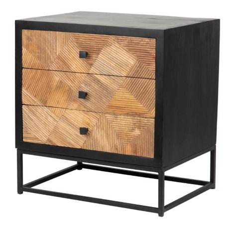 mesita madera mango-metal 55x40x58 cm