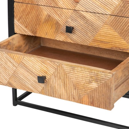 mesita madera mango-metal 55x40x58 cm