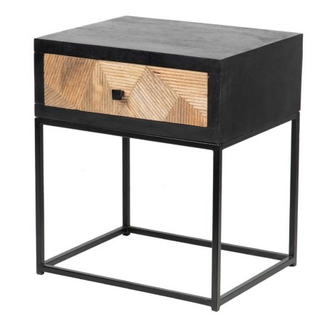 mesita madera mango-metal 48x38x55 cm