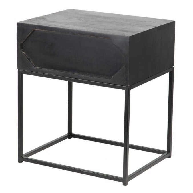 mesita madera mango-metal 48x38x55 cm