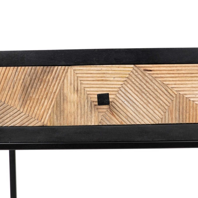 mesita madera mango-metal 48x38x55 cm