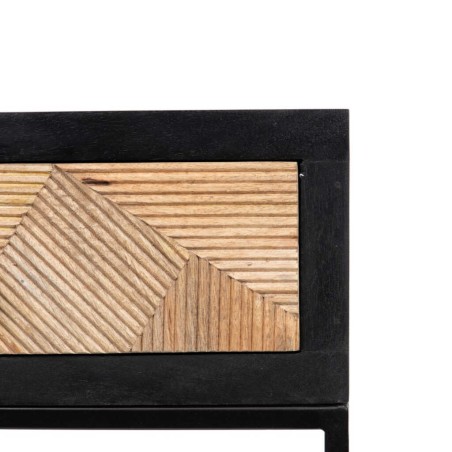 mesita madera mango-metal 48x38x55 cm