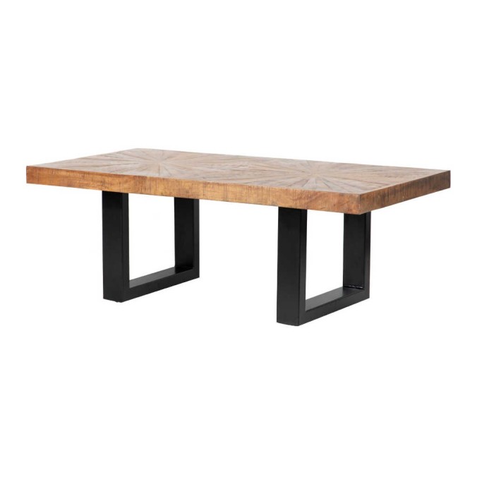 mesa centro madera mango-metal 120x60x45 cm