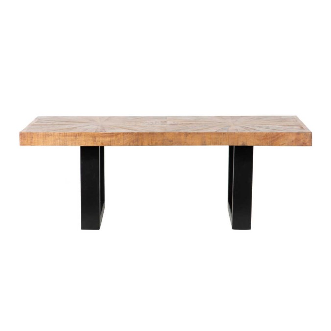 mesa centro madera mango-metal 120x60x45 cm