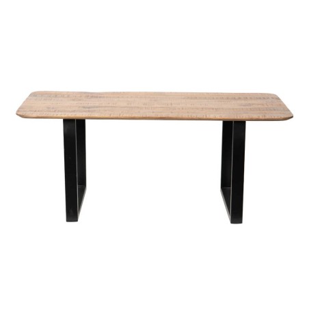 mesa comedor madera mango-metal 180x90x76 cm