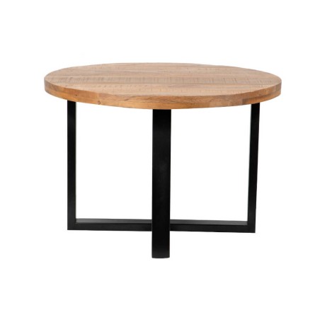 mesa comedor madera mango-metal 110x110x76 cm