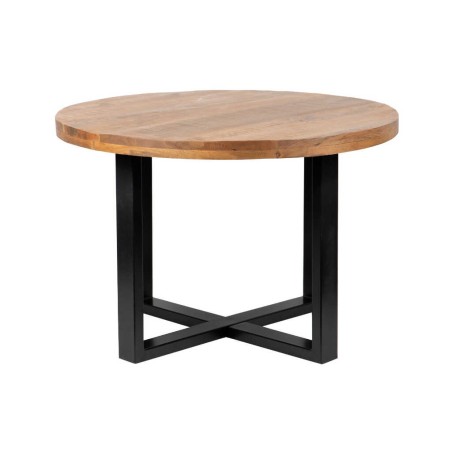 mesa comedor madera mango-metal 110x110x76 cm