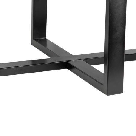 mesa comedor madera mango-metal 110x110x76 cm