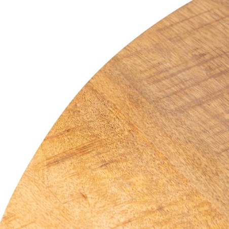 mesa comedor madera mango-metal 110x110x76 cm