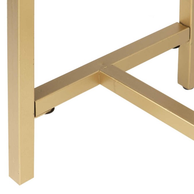 consola madera-metal azul-dorado 120x35x83 cm