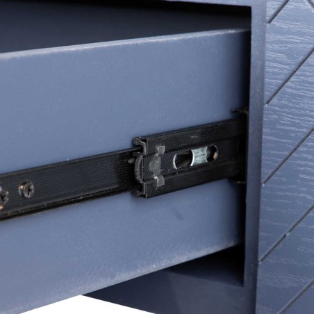 consola madera-metal azul-dorado 120x35x83 cm