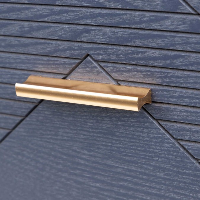 mesita madera-metal azul-dorado 50x35x55 cm