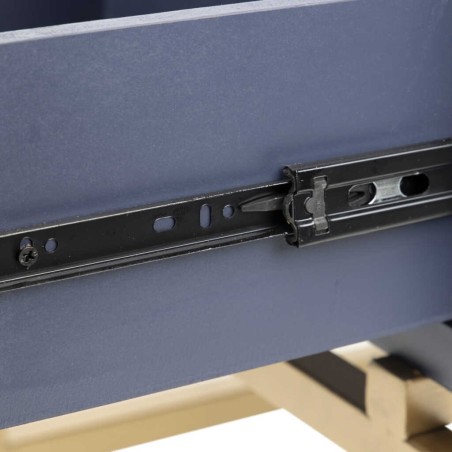 mesita madera-metal azul-dorado 50x35x55 cm