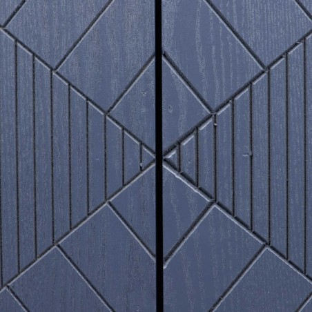 aparador madera-metal azul-dorado 140x40x84 cm