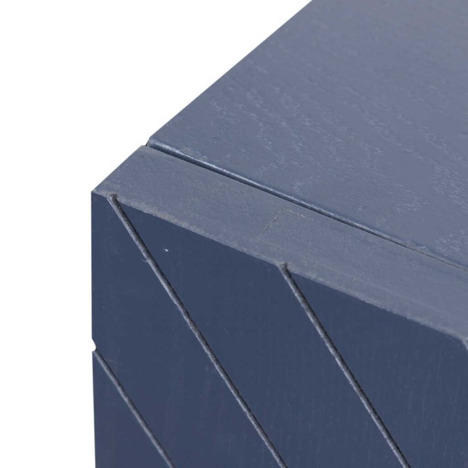 aparador madera-metal azul-dorado 140x40x84 cm