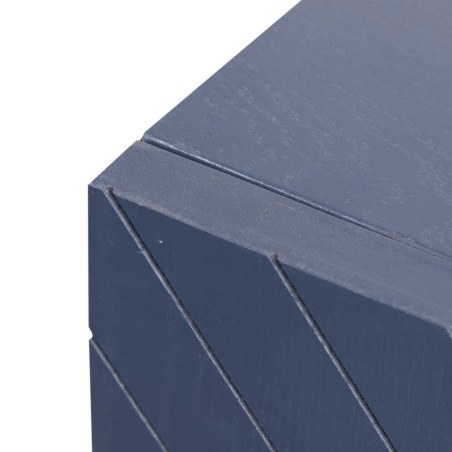 aparador madera-metal azul-dorado 140x40x84 cm