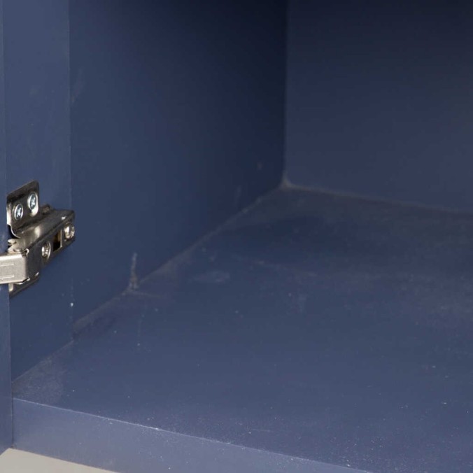 aparador madera-metal azul-dorado 140x40x84 cm