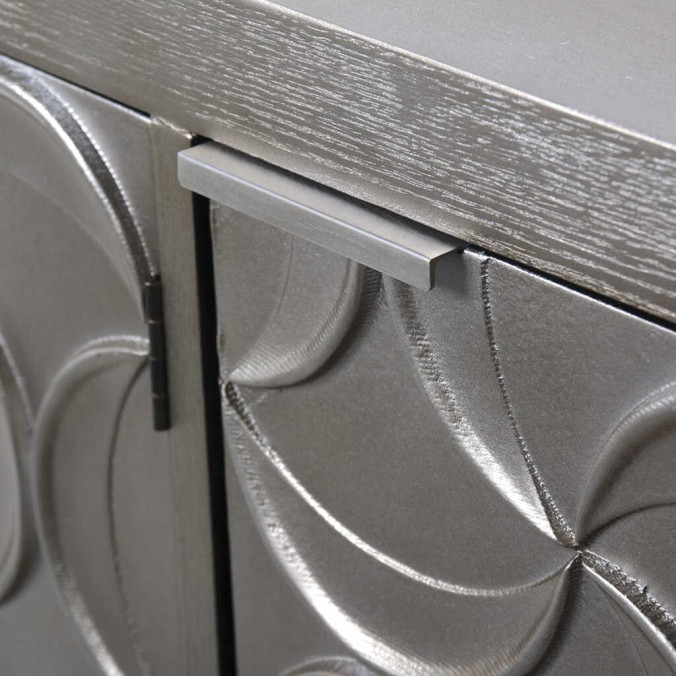 aparador madera champagne 3 puertas 140x40x83 cm