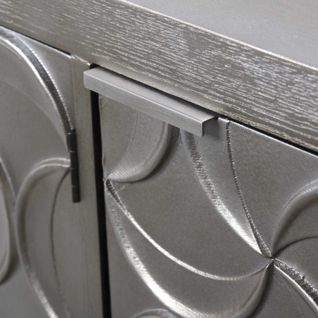 aparador madera champagne 3 puertas 140x40x83 cm