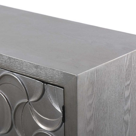 aparador madera champagne 3 puertas 140x40x83 cm