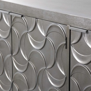 aparador madera champagne 3 puertas 140x40x83 cm 2