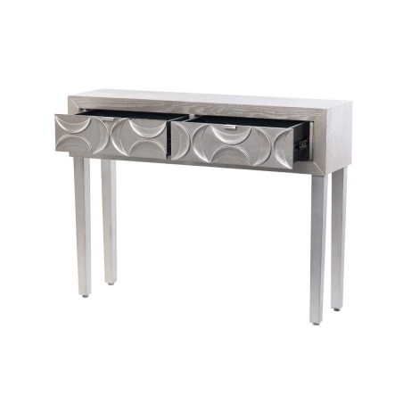 consola madera champagne 2 cajones 110x30x83 cm