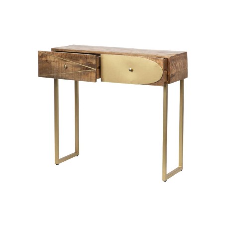 consola madera mango-metal 100x35x90 cm
