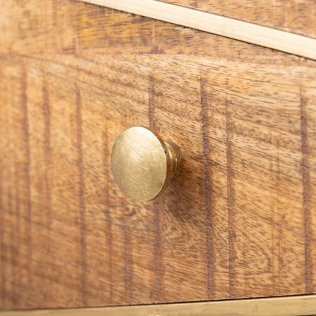 consola madera mango-metal 100x35x90 cm