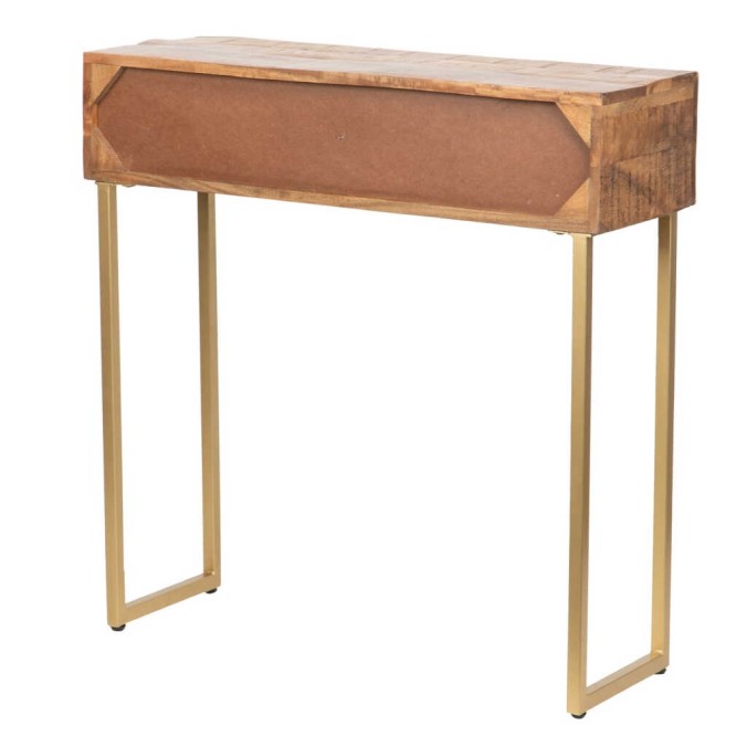 consola madera mango-metal 100x35x90 cm