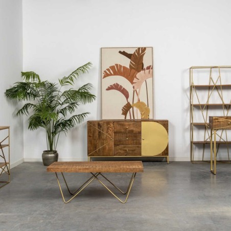 aparador madera mango-metal 150x40x85 cm