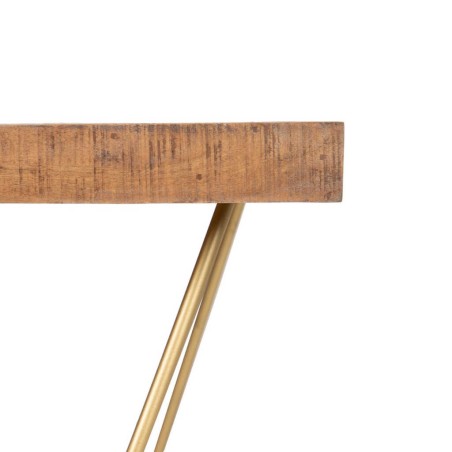 mesa centro madera mango-metal 110x60x40 cm